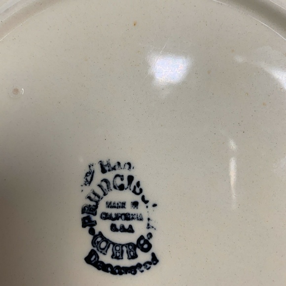 Franciscan Salad Plate Apple Pattern Hand Painted - Picture 5 of 8